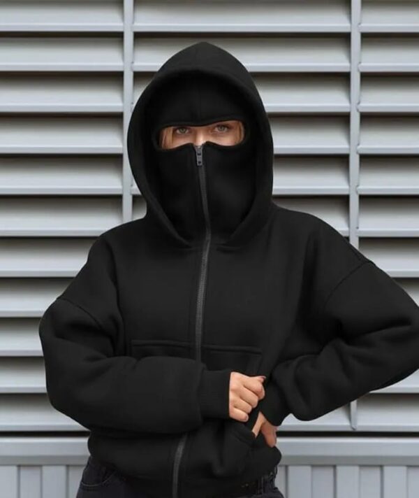 Balaclava Winter Zipper Hoodie Providing Warm Protection