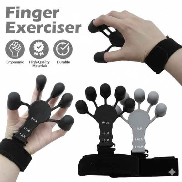 1Pcs Silicone Gripster Grip Strengthener Finger Stretcher Hand Grip