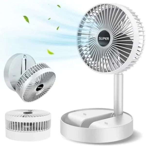 Telescopic Folding Fan Summer Silent Desktop Retractable Fan  (random color)