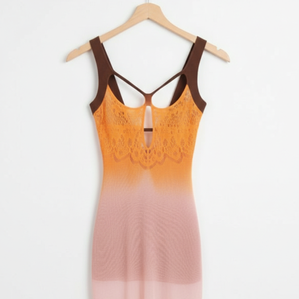 Sleeveless Multi-Tone Body Stocking Night Dress for Women  Free Size