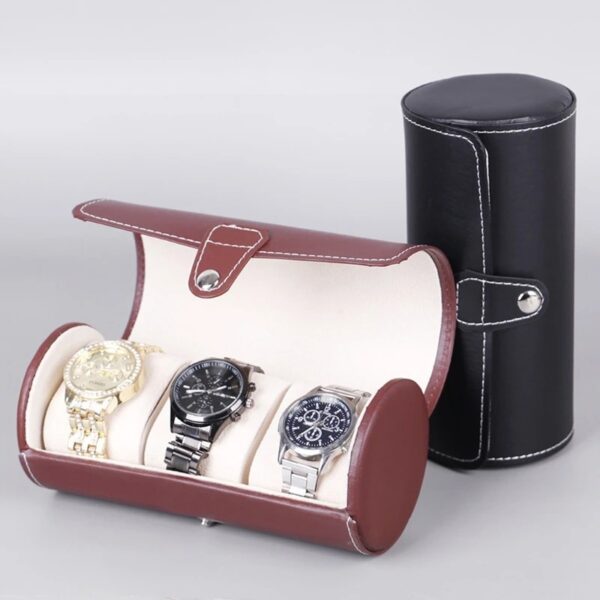 3 Slot Wristwatch Bracelet Organizer Travel Pouch Portable ( Random Color)
